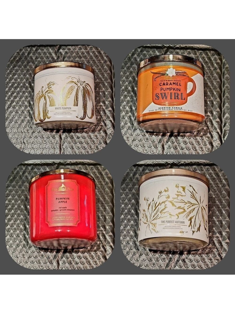 1 Bath & Body Works Fall Autumn Pumpkin Scented 3 Wick Candle